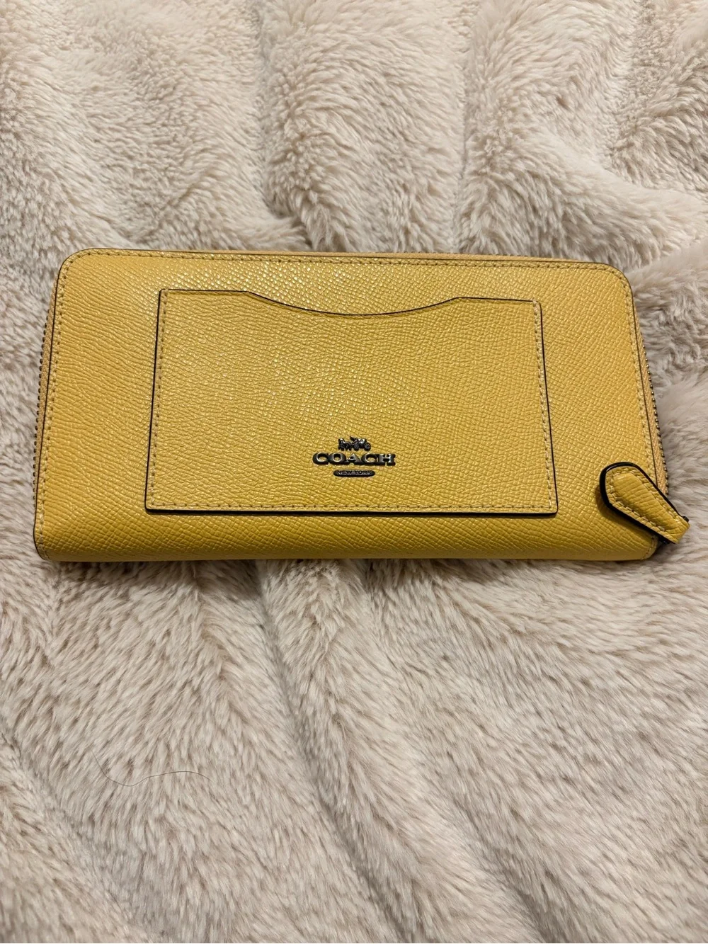 Coach Yellow Pebbled Leather Tote